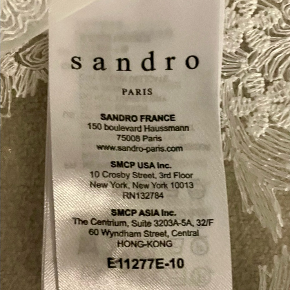 Beautiful Ivory Lace Sandro Blouse - approximately a size 6 - Picture 10 of 11